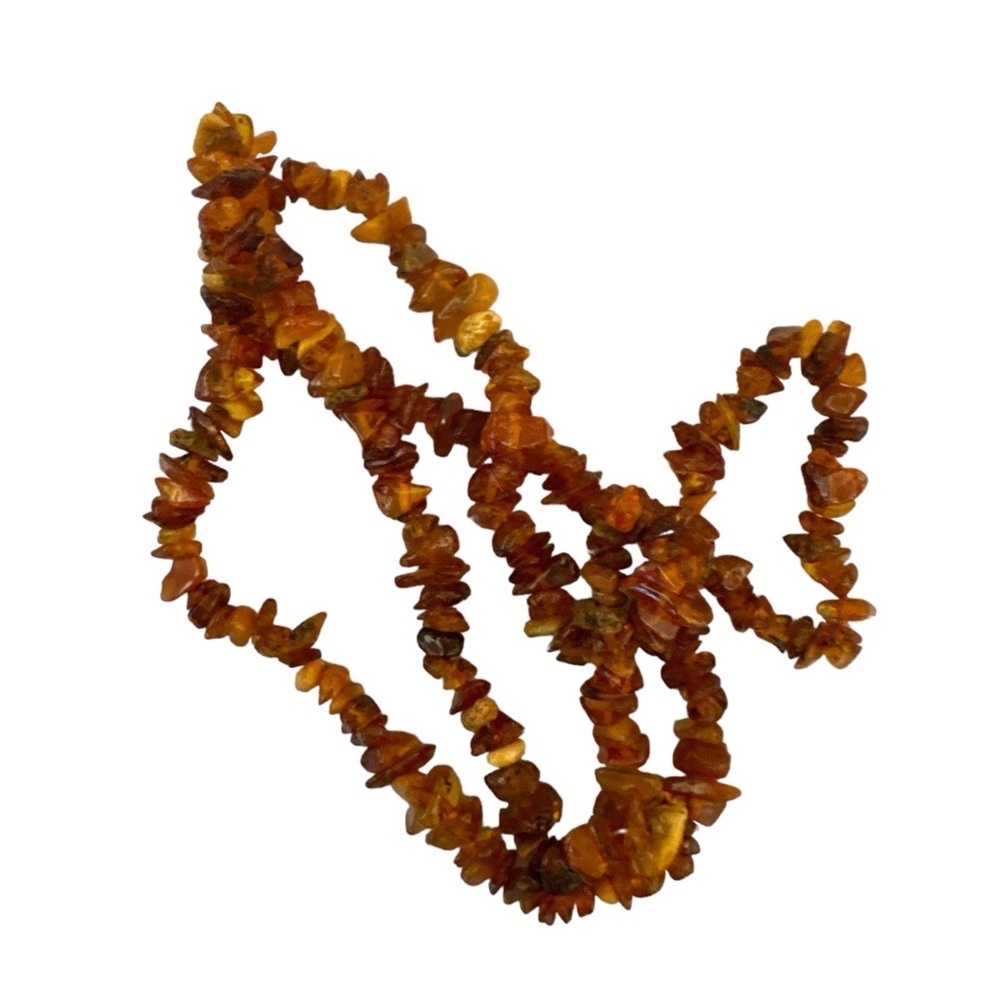 Vintage Raw Unpolished Baltic Amber Beaded Necklace
